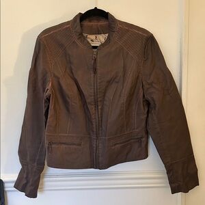 Anthropologie Brown Bomber Jacket